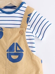 Brown/Navy Boat Baby Woven Dungarees and Bodysuit Set (0mths-2yrs) - Image 9 of 13