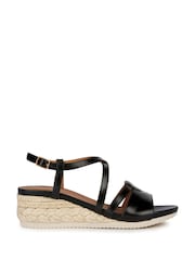 Geox Ischia Corda Black Sandals - Image 1 of 4