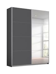 Rauch Dark Grey Cameron Wood and Mirror Sliding Semi 1.3m Sliding Fitted Wardrobe - Image 2 of 2