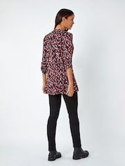 Roman Brown Animal Print Stretch Jersey Top - Image 2 of 5