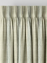 Emily Bond Sage Green George Stripe Made to Measure Curtains - Image 5 of 9