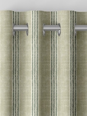 Emily Bond Sage Green George Stripe Made to Measure Curtains - Image 7 of 9
