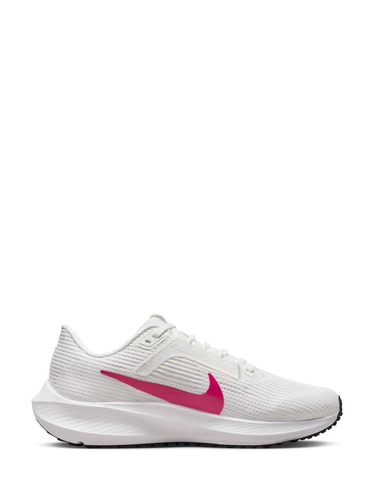 Blanc/Rose - Nike Air Zoom Pegasus 40 Baskets de running sur route - Image 1 of 10