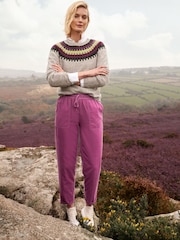 Seasalt Cornwall Purple Dayby Cord Trousers - Image 1 of 6