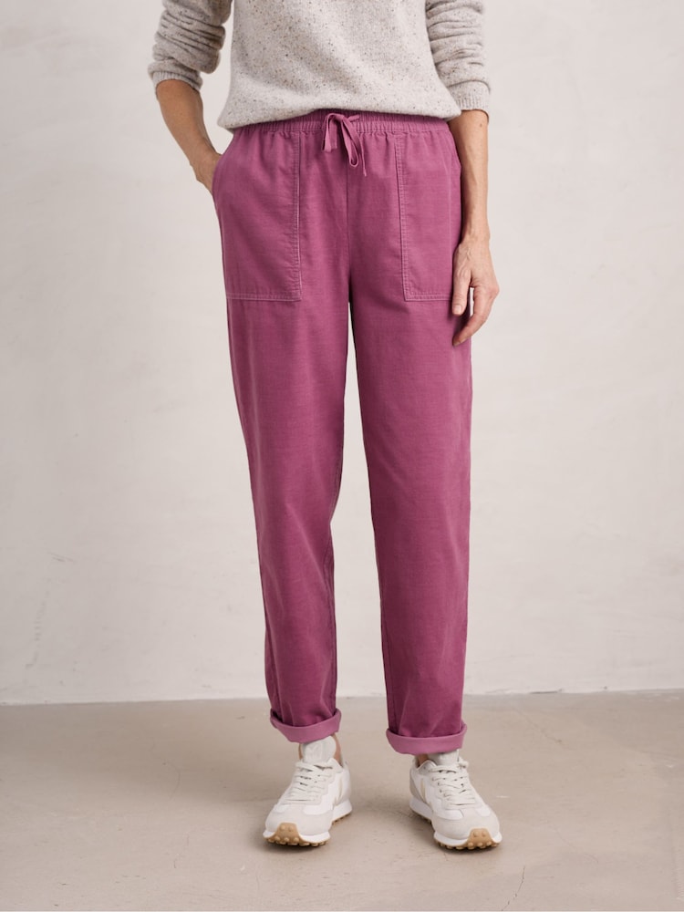 Seasalt Cornwall Purple Dayby Cord Trousers - Image 2 of 6