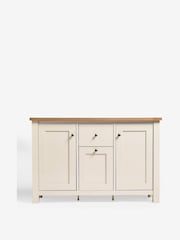 Cream Malvern Oak Effect Large Slim Sideboard - Image 4 of 7