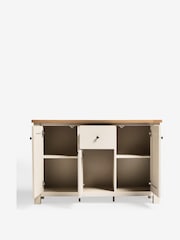 Cream Malvern Oak Effect Large Slim Sideboard - Image 6 of 7