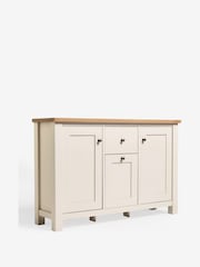 Cream Malvern Oak Effect Large Slim Sideboard - Image 7 of 7