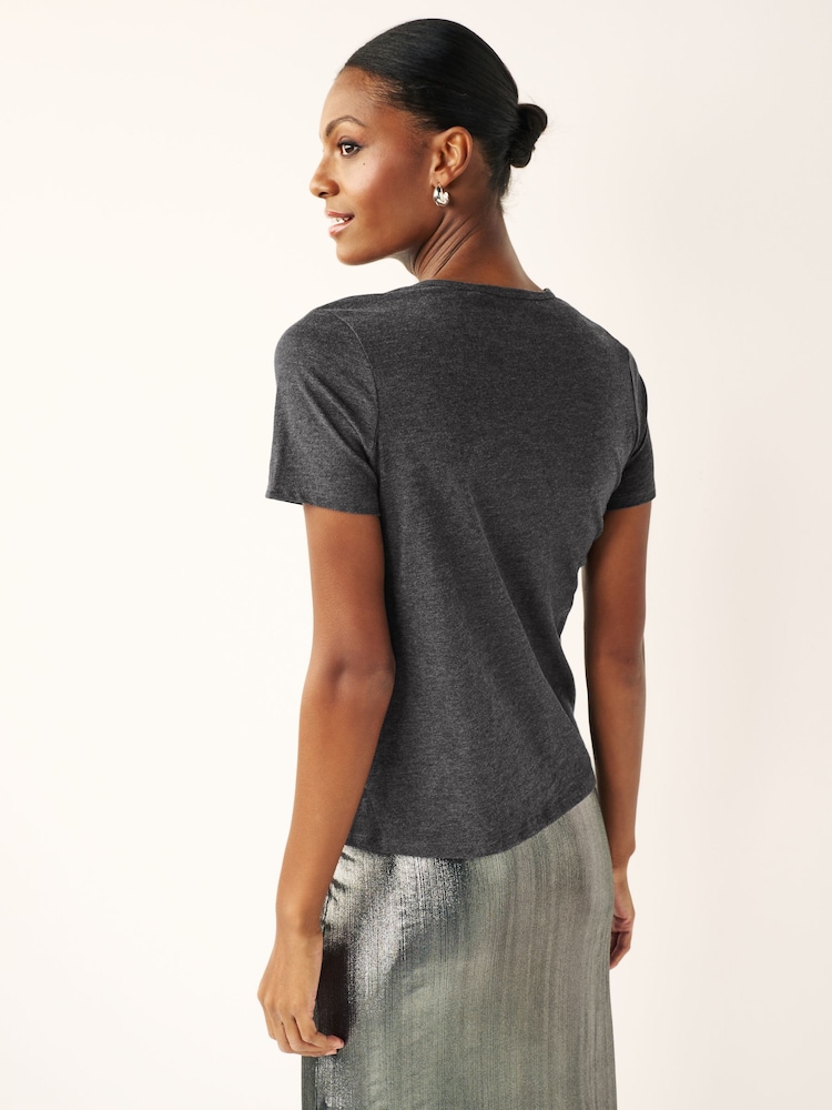 Grey The Everyday Crew Neck Cotton Rich Short Sleeve T-Shirt - Image 3 of 6