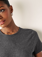 Grey The Everyday Crew Neck Cotton Rich Short Sleeve T-Shirt - Image 4 of 6