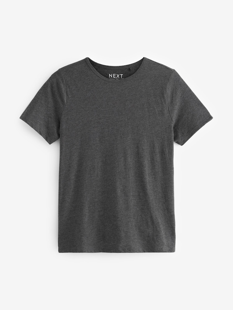 Grey The Everyday Crew Neck Cotton Rich Short Sleeve T-Shirt - Image 6 of 6