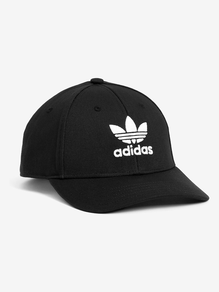 adidas Originals Black Trefoil 100% Cotton Baseball Cap - Image 1 of 3