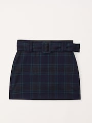 Зеленая короткая мини-юбка в полоску с поясом Abercrombie & Fitch - Изображение 1 из 1
