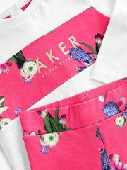 Baker by Ted Baker (0-6yrs) Floral T-Shirt and Leggings Set - Image 11 of 12