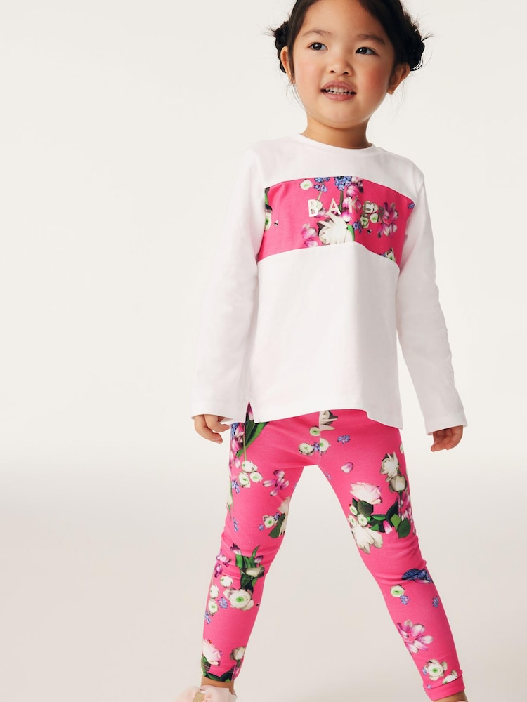 Baker by Ted Baker (0-6yrs) Floral T-Shirt and Leggings Set - Image 2 of 12
