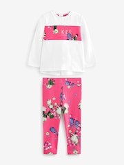 Baker by Ted Baker (0-6yrs) Floral T-Shirt and Leggings Set - Image 7 of 12