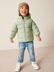 Sage Green Shower Resistant Padded Coat (3mths-7yrs) - Image 5 of 8