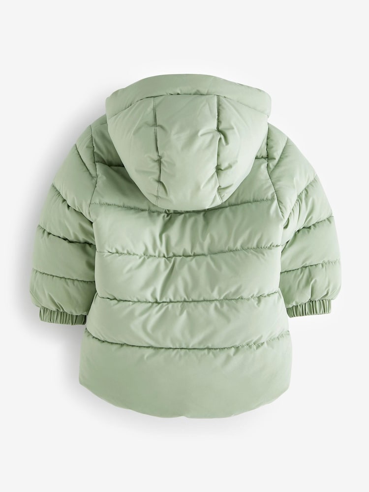 Sage Green Shower Resistant Padded Coat (3mths-7yrs) - Image 8 of 8