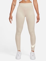 Nike Light Wood Natural Sportswear Swoosh Leggings - Image 1 of 4