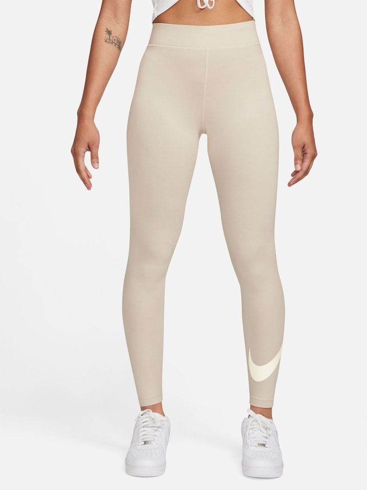 Nike Light Wood Natural Sportswear Swoosh Leggings - Image 1 of 4