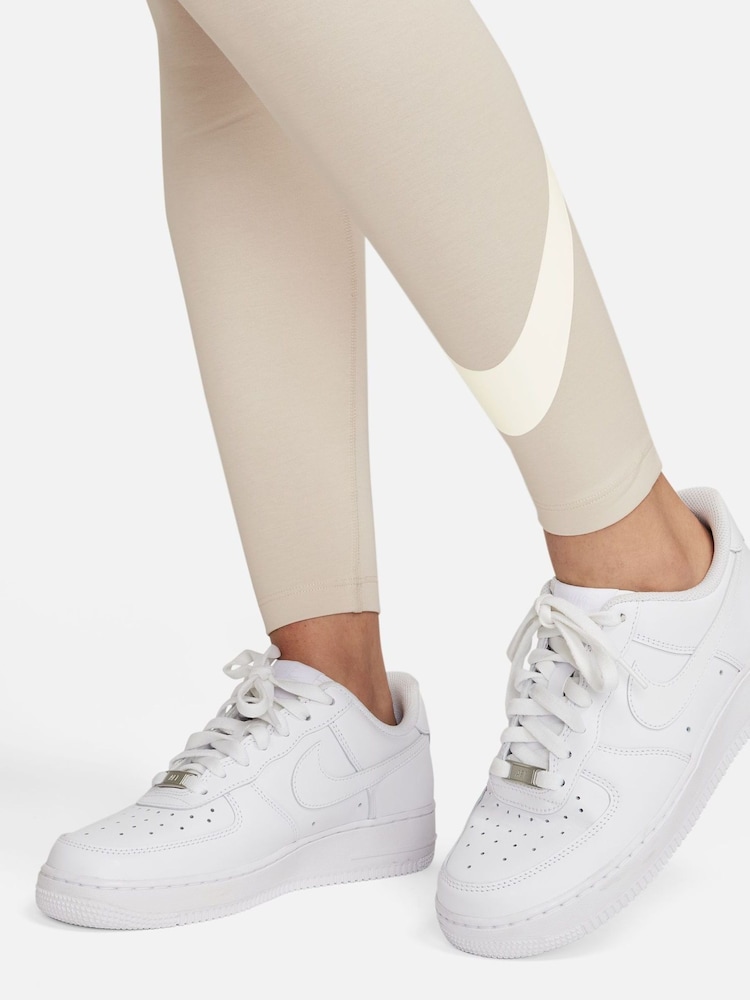 Nike Light Wood Natural Sportswear Swoosh Leggings - Image 4 of 4