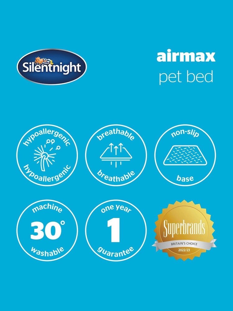 Silentnight Grey Airmax Breathable Pet Bed - Image 8 of 8