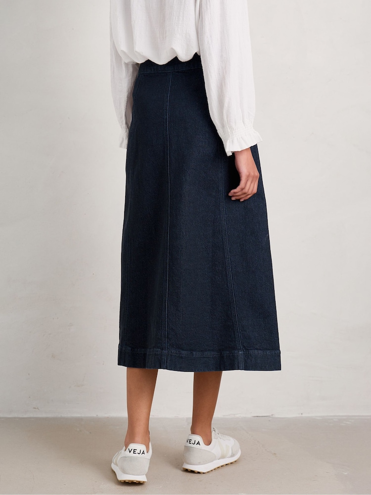 Seasalt Cornwall Blue Dusk Journey Skirt - Image 2 of 5 Seasalt Cornwall Blue Dusk Journey Skirt - Image 2 of 5