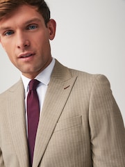 Neutral Slim Fit Stripe Suit Jacket - Image 4 of 11