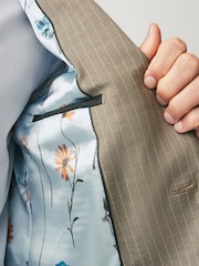 Neutral Slim Fit Stripe Suit Jacket - Image 6 of 11
