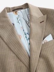 Neutral Slim Fit Stripe Suit Jacket - Image 8 of 11
