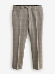 Neutral Slim Fit Signature Check Suit: Trousers - Image 6 of 9