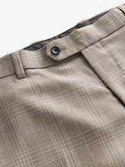 Neutral Slim Fit Signature Check Suit: Trousers - Image 7 of 9