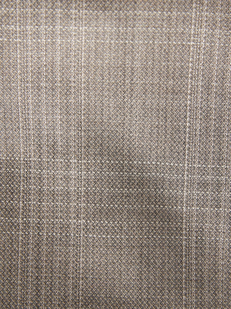 Neutral Slim Fit Signature Check Suit: Trousers - Image 9 of 9