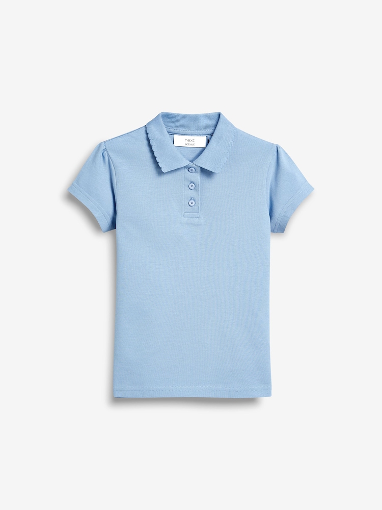 Niebieski - Zestaw 2 koszulek polo z krótkim rękawem, w 100% z bawełny (3–16 lat) - Image 8 of 10