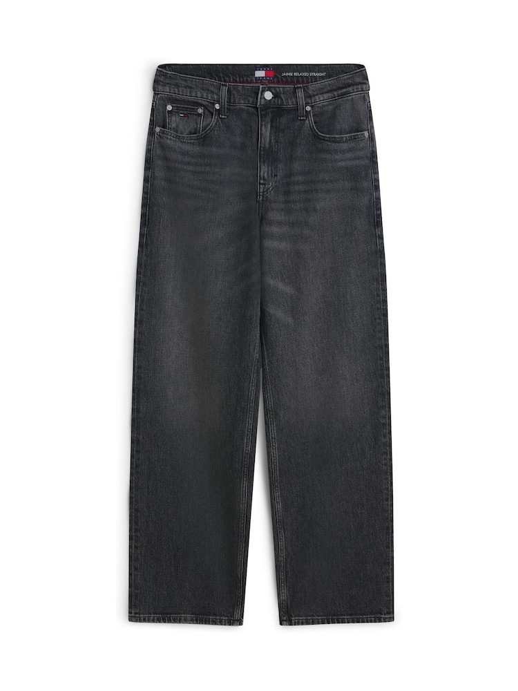 Tommy Jeans Black Jaimie Faded Relaxed Straight Jeans - Image 1 of 1 Tommy Jeans Black Jaimie Faded Relaxed Straight Jeans - Image 1 of 1