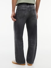 Tommy Jeans Black Jaimie Faded Relaxed Straight Jeans - Image 3 of 5
