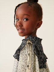 Mint Velvet Black & White Monochrome Mix Dress - Image 5 of 11