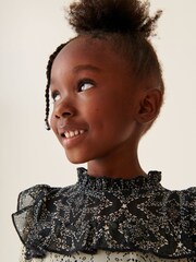 Mint Velvet Black & White Monochrome Mix Dress - Image 7 of 11