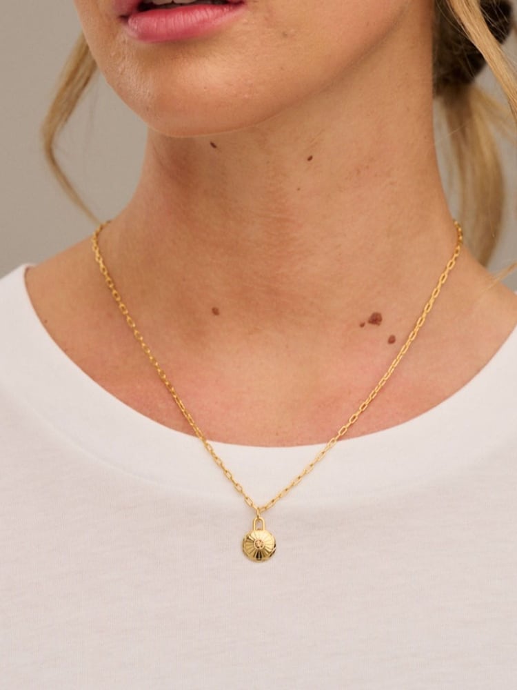 Orelia London Plated Birth Disc Necklace - Image 2 of 2 Orelia London Plated Birth Disc Necklace - Image 2 of 2