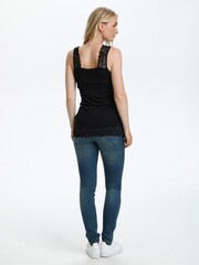 Cream Florence Lace Edge Black Tank Top - Image 2 of 7