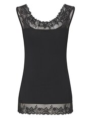 Cream Florence Lace Edge Black Tank Top - Image 5 of 7