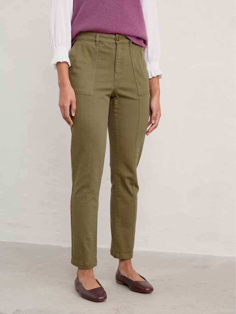 Seasalt Cornwall Green Issey Trousers - Image 1 of 5 Seasalt Cornwall Green Issey Trousers - Image 1 of 5