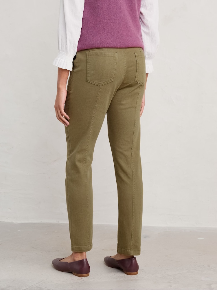 Seasalt Cornwall Green Issey Trousers - Image 2 of 5 Seasalt Cornwall Green Issey Trousers - Image 2 of 5