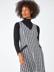 Dusk Black Sleeveless Houndstooth Stretch Dress - Image 1 of 5