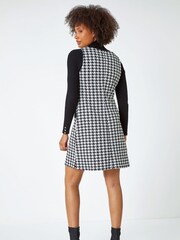 Dusk Black Sleeveless Houndstooth Stretch Dress - Image 3 of 5