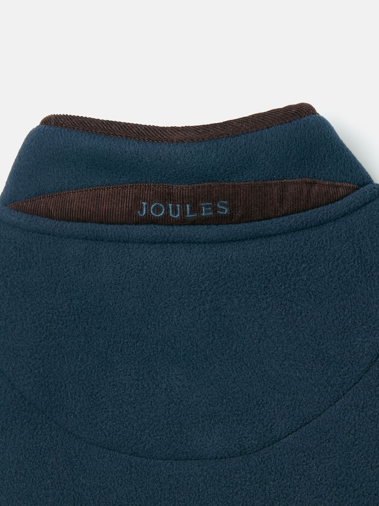 Joules Kids' Coxton Blue Fleece Gilet - Image 6 of 6