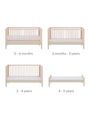 Gaia Baby Desert Sage Natural Ash Eos Cot & Dresser 2 Piece Nursery Furniture Set - Image 6 of 6
