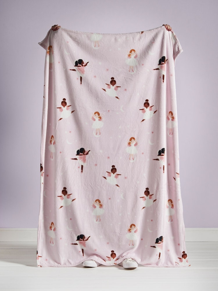 Catherine Lansfield Teddy Dancing Fairies Cosy Fleece Throw - Imagen 4 de 4