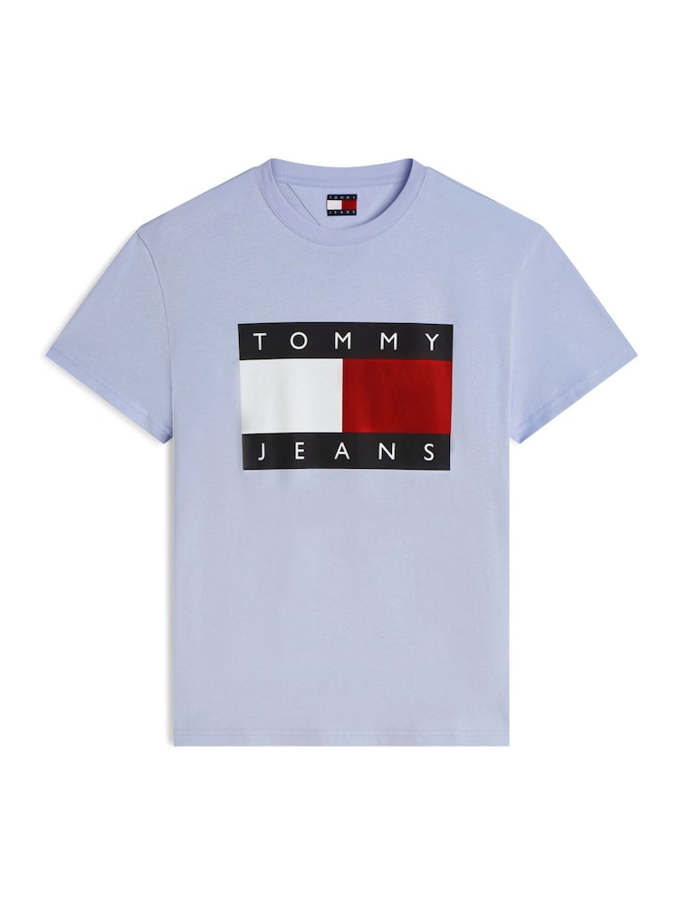 Tommy Jeans Blue Flag Badge Crew Neck T-Shirt - Image 5 of 5 Tommy Jeans Blue Flag Badge Crew Neck T-Shirt - Image 5 of 5