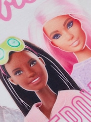 Character Pink Barbie Girls Barbie 100% Cotton Pyjamas - Image 4 of 5